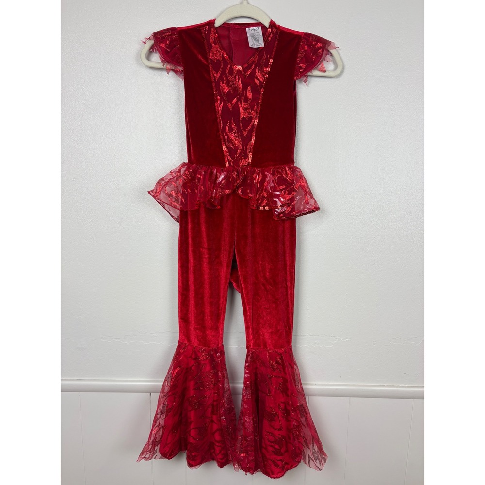 Spirit Halloween Devil Diva Kids Devil Costume Size Small 4-6 Sassy Devil Flames - Picture 5 of 17